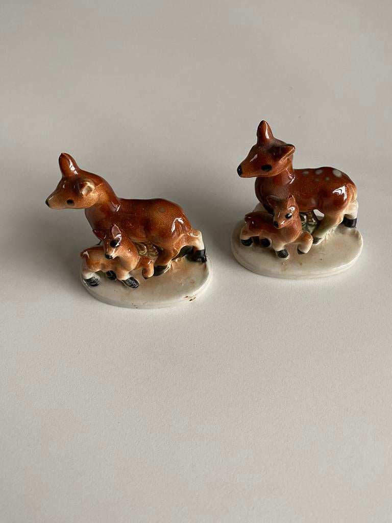 2 kleine vintage Bambi figuurtjes, Ophalen, Zo goed als nieuw