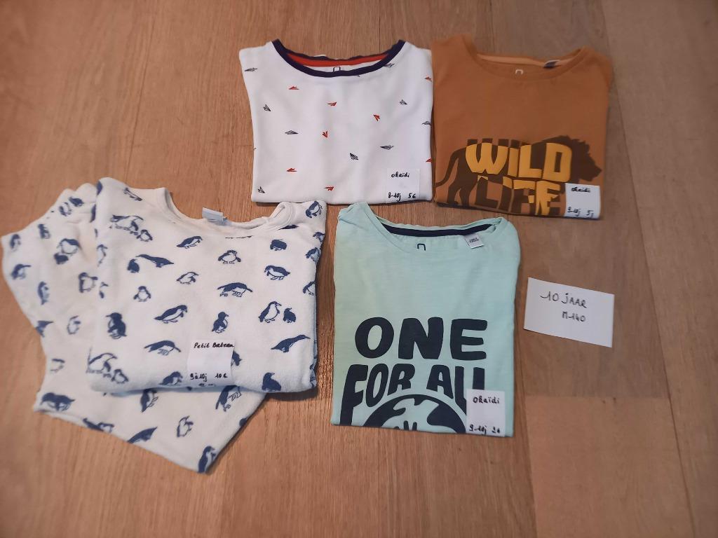 Jongens merkkledij 10 jaar maat 140 Petit Bateau, Kinderen en Baby's, Kinderkleding | Maat 140, Zo goed als nieuw, Jongen, Shirt of Longsleeve