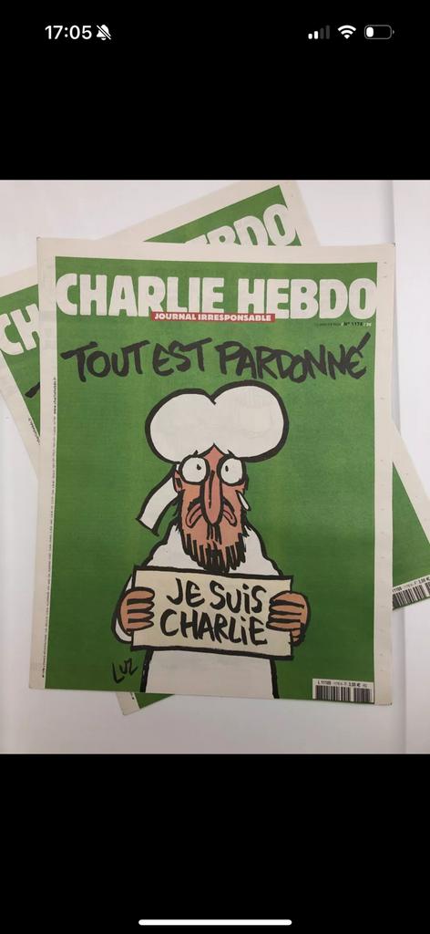 2 stuks — Charlie Hebdo Nr1178 Frans dagblad, Ophalen of Verzenden, Zo goed als nieuw
