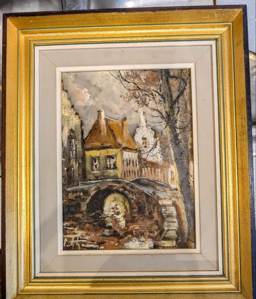 Schilderij op canvas, gesigneerd Émile Lammers., Antiek en Kunst, Ophalen