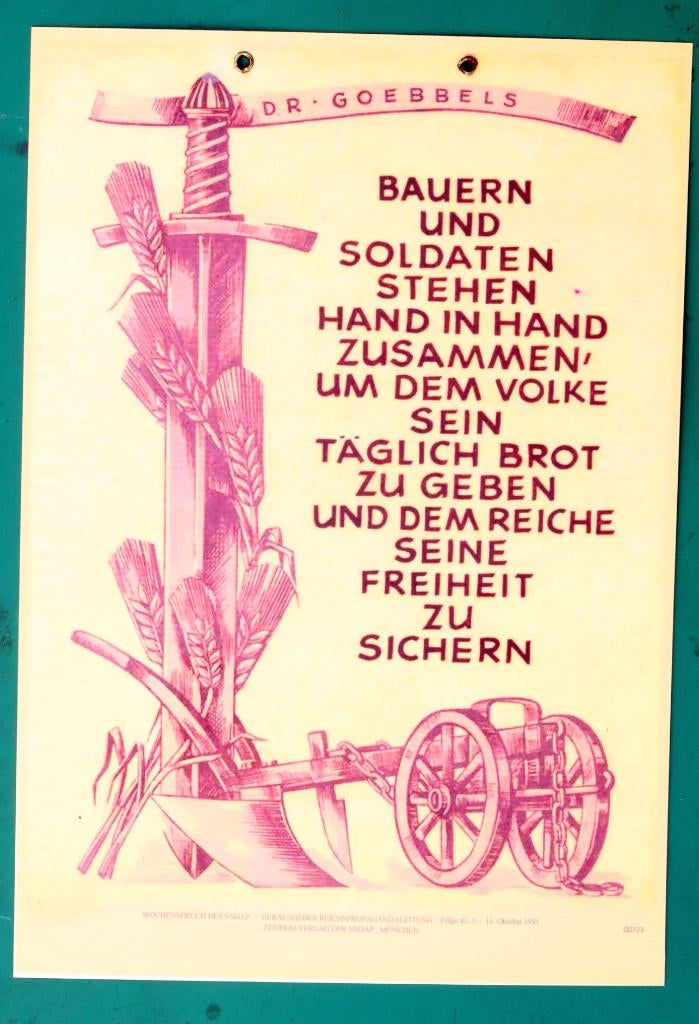 6 affiches A3 « Wochenspruch des NSDAP », Collections, Objets militaires | Seconde Guerre mondiale, Autres, Envoi