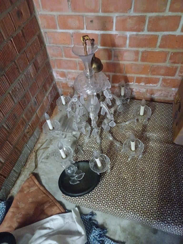 Krystal 8 armen, Huis en Inrichting, Lampen | Kroonluchters, Ophalen