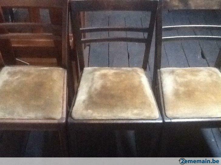 4 donkere houten stoelen, Diversen, Overige Diversen, Gebruikt, Ophalen