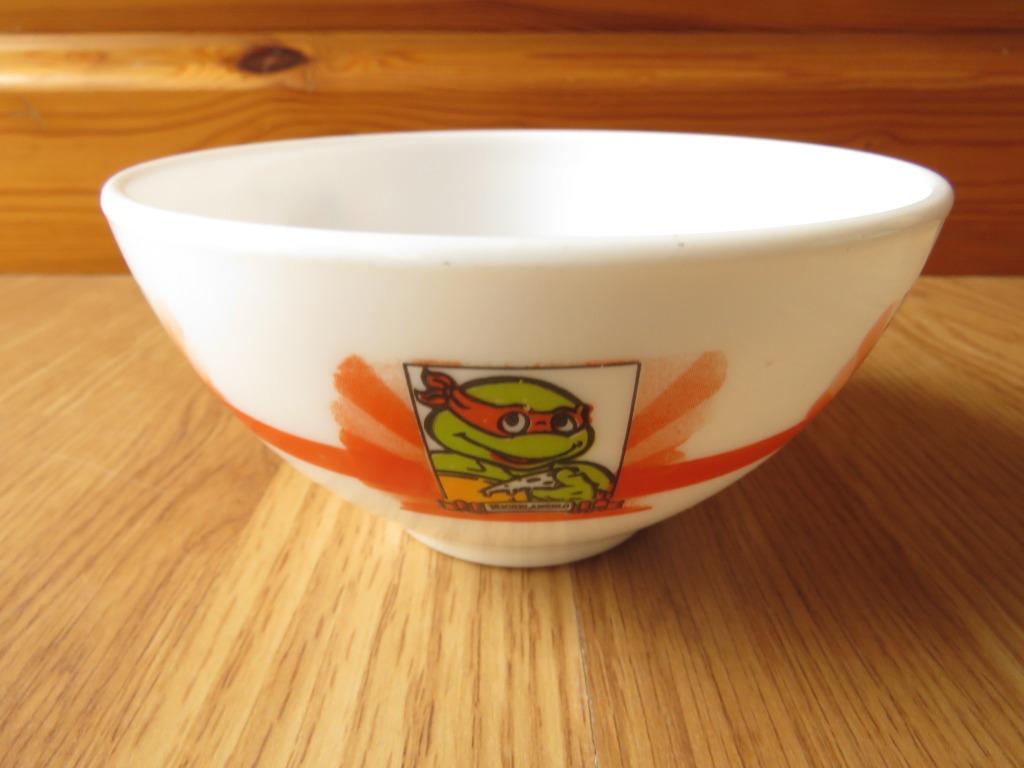 bol Tortues Ninja Michelangelo en arcopal de 1991, Ophalen of Verzenden, Zo goed als nieuw, Kom(men)