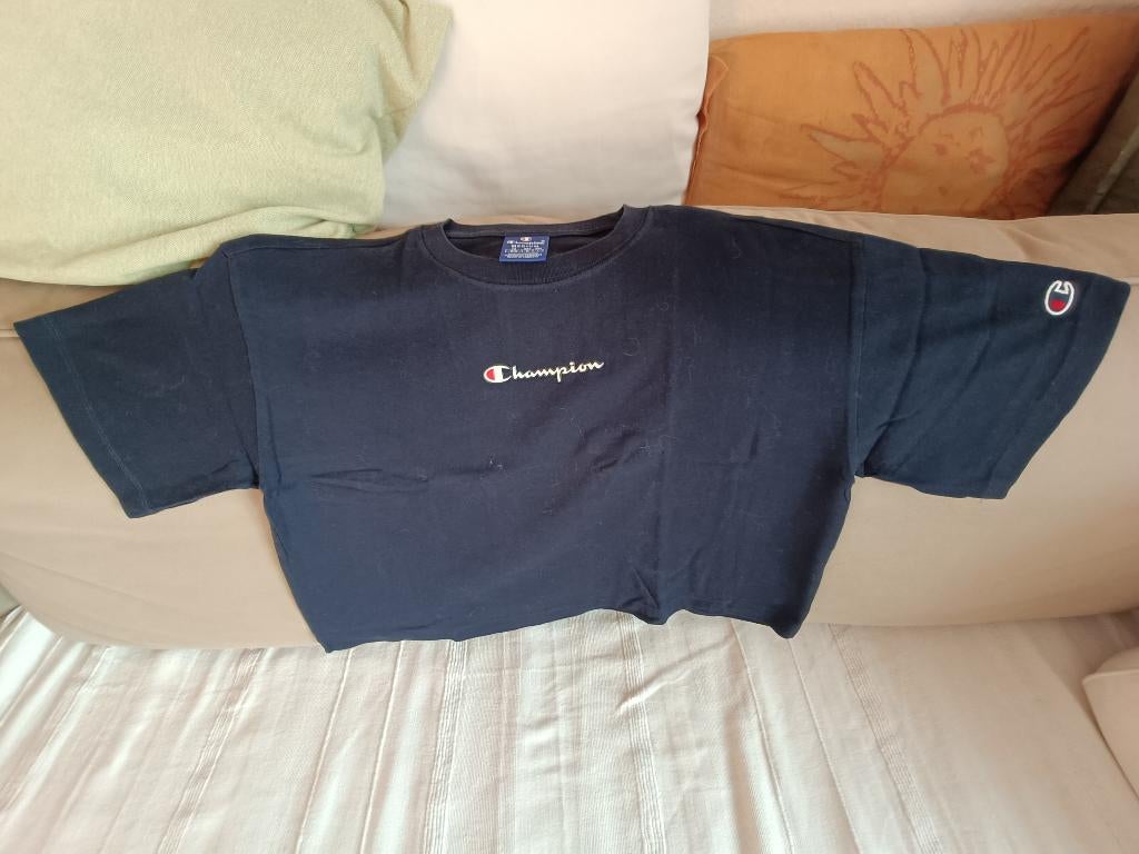 T-shirt Champion court bleu taille M, Manches courtes, Taille 38/40 (M), Enlèvement ou Envoi, Bleu