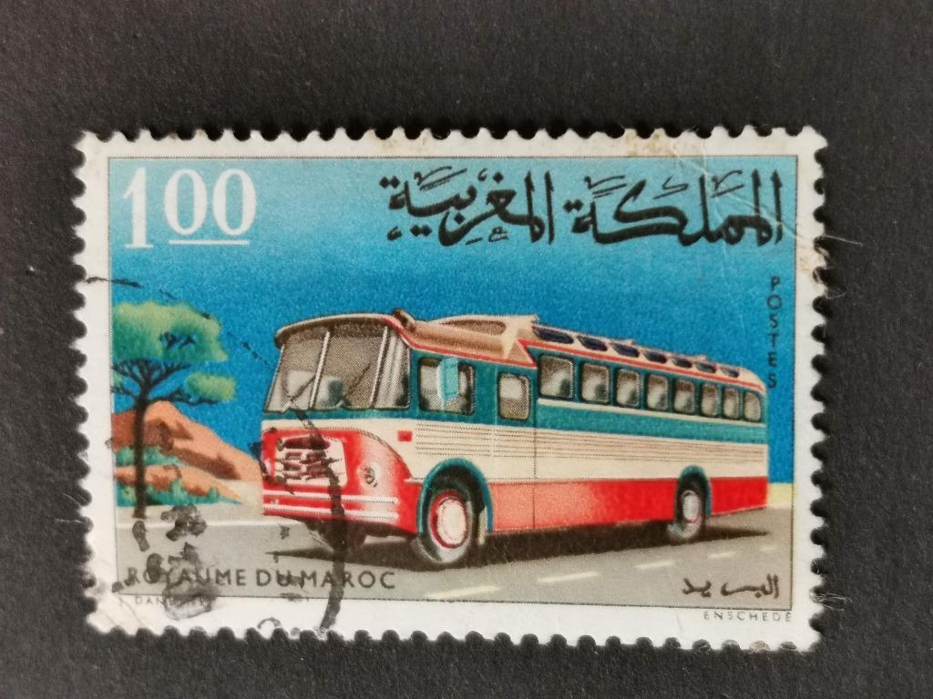 Maroc 1966 - bus, autocar, Enlèvement ou Envoi, Maroc, Affranchi