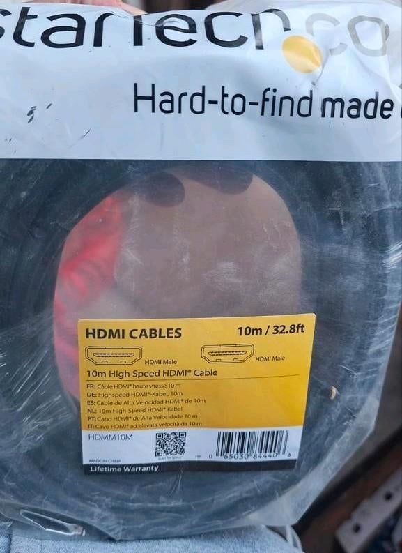Câble HDMI haut débit de 10 m - Câble HDMI Ultra HD 4k x 2k, Enlèvement ou Envoi, Comme neuf