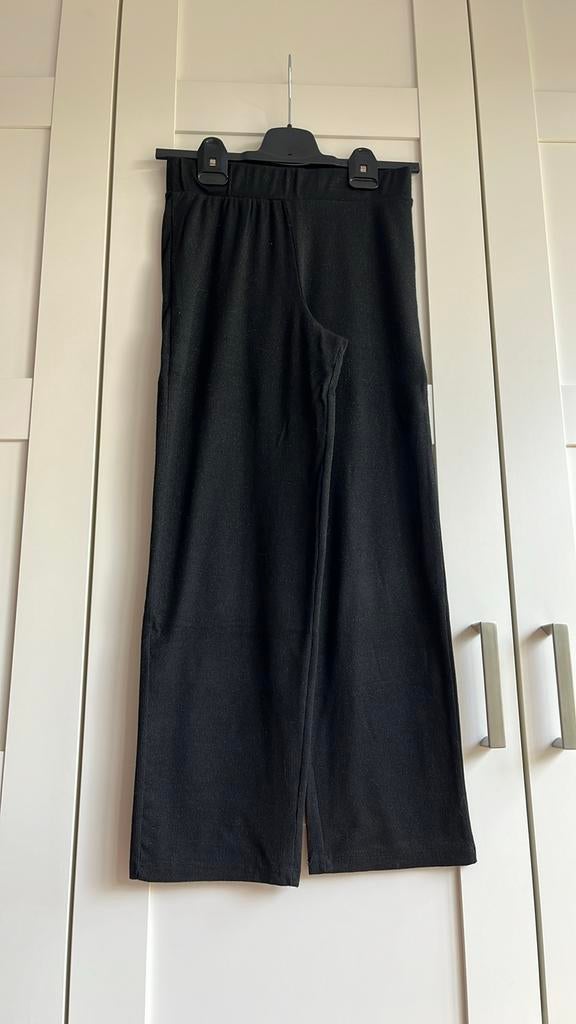 Brede, zwart-geribbelde broek, LMTD, maat 158, Broek, LMTD, Meisje, Ophalen of Verzenden
