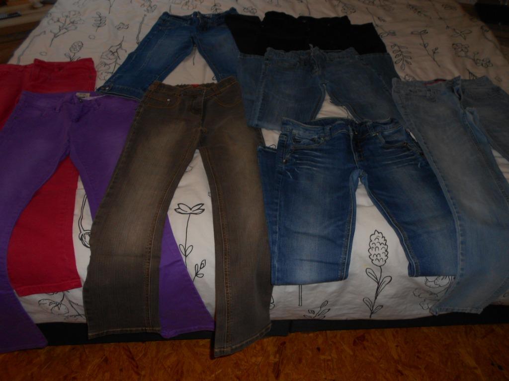 pakket jeansbroeken 10, 11, 12 jaar:Benetton, Esprit, Tommy, Ophalen of Verzenden, Maat 152
