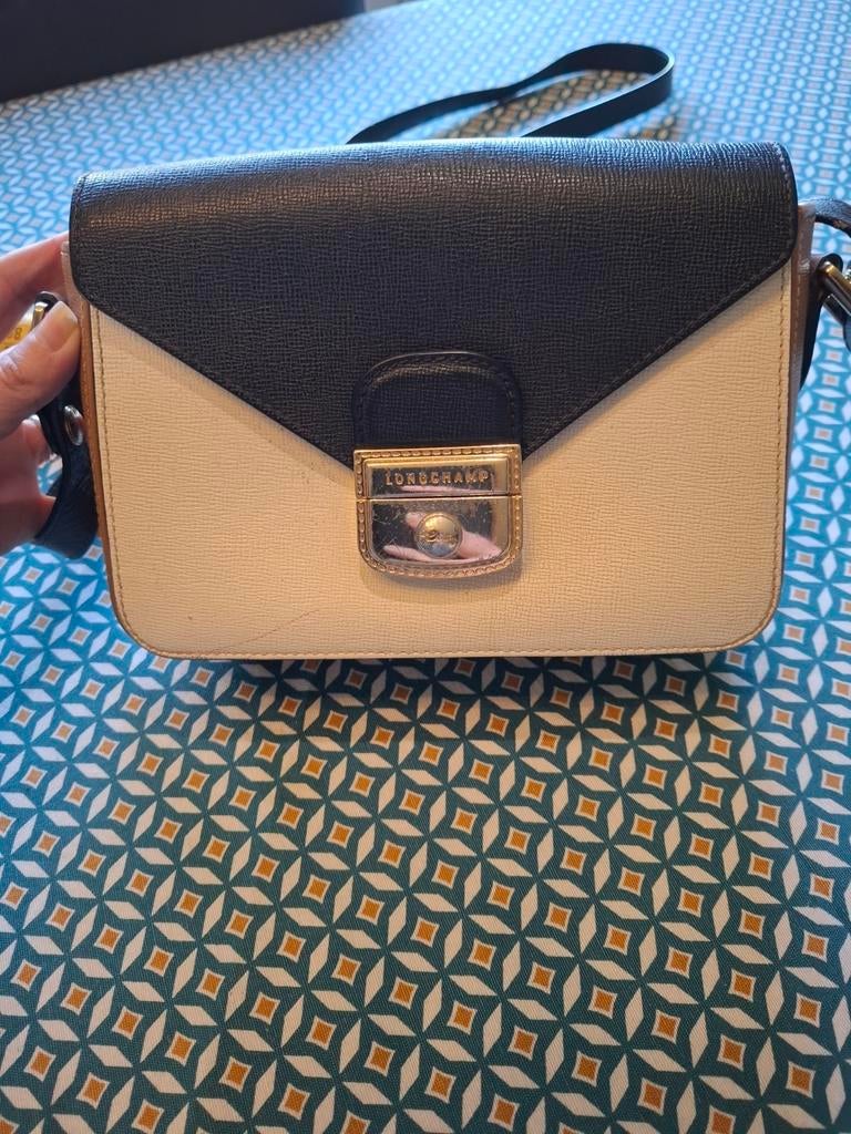 Longchamp Mademoiselle tas, Handtassen en Accessoires, Tassen | Damestassen, Ophalen of Verzenden, Gebruikt, Wit