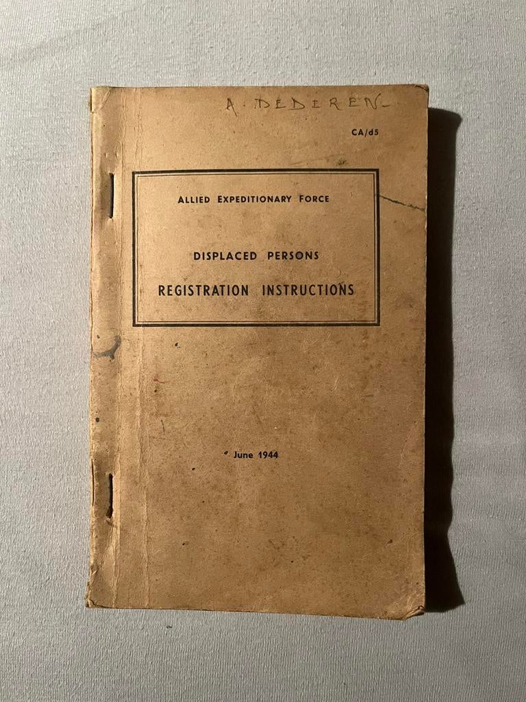 Instructions d'enregistrement des personnes déplacées, Envoi, Armée de terre, Autres types