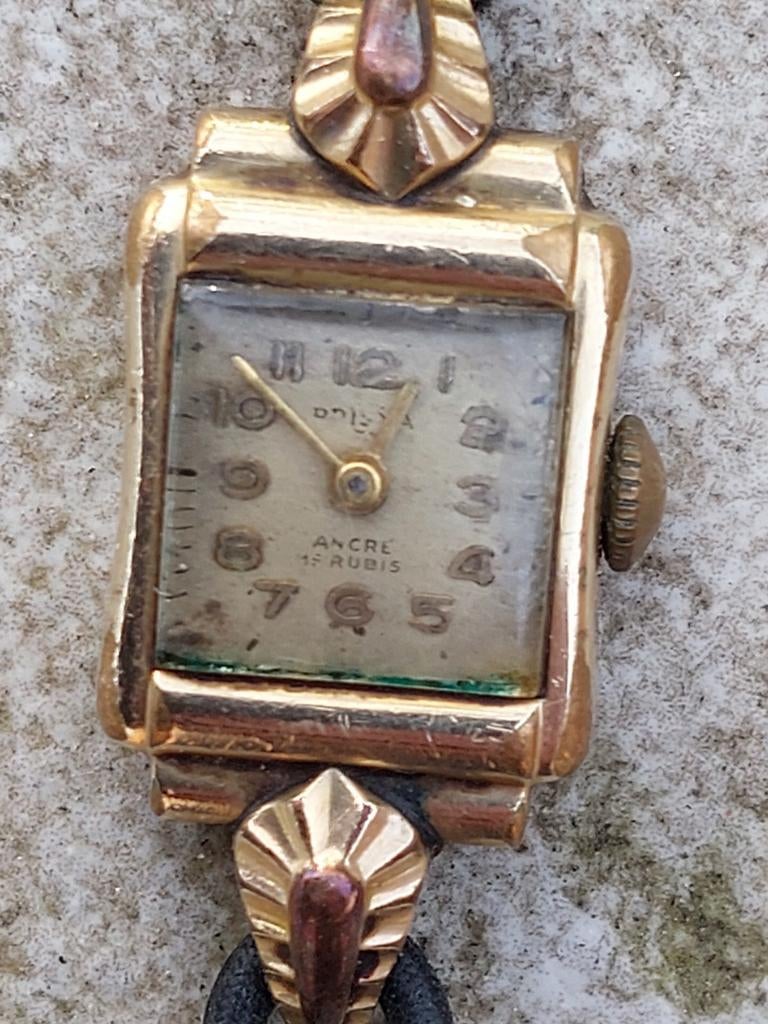 ancre rubis antieken vrouwenhorloge, Handtassen en Accessoires, Ophalen of Verzenden