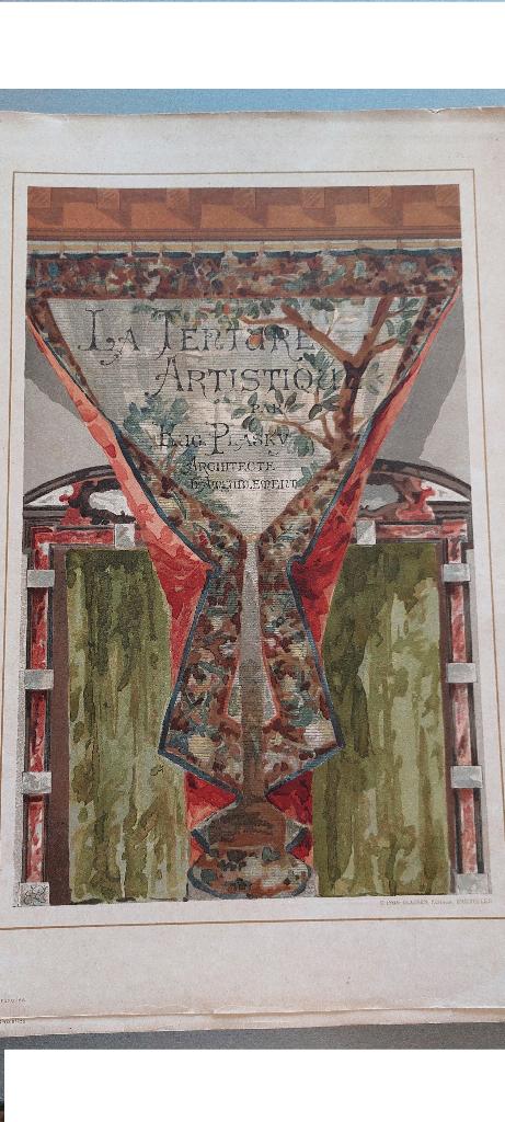 Zeldzaam: La Tenture Artistique Eugene Jean Baptiste Plasky, Ophalen of Verzenden, Eugene Jean Baptiste Plasky