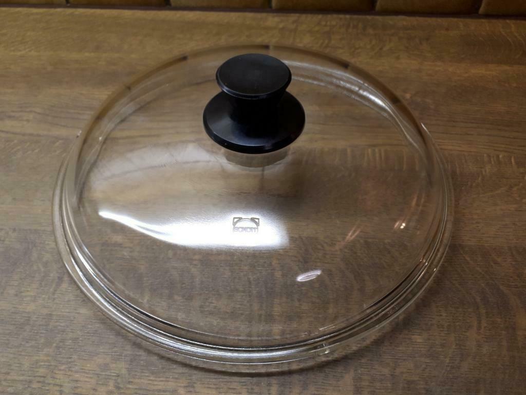 Glazen deksel SCHOTT 23.8 cm diameter, Ophalen of Verzenden, Gebruikt, Glas, Overige typen