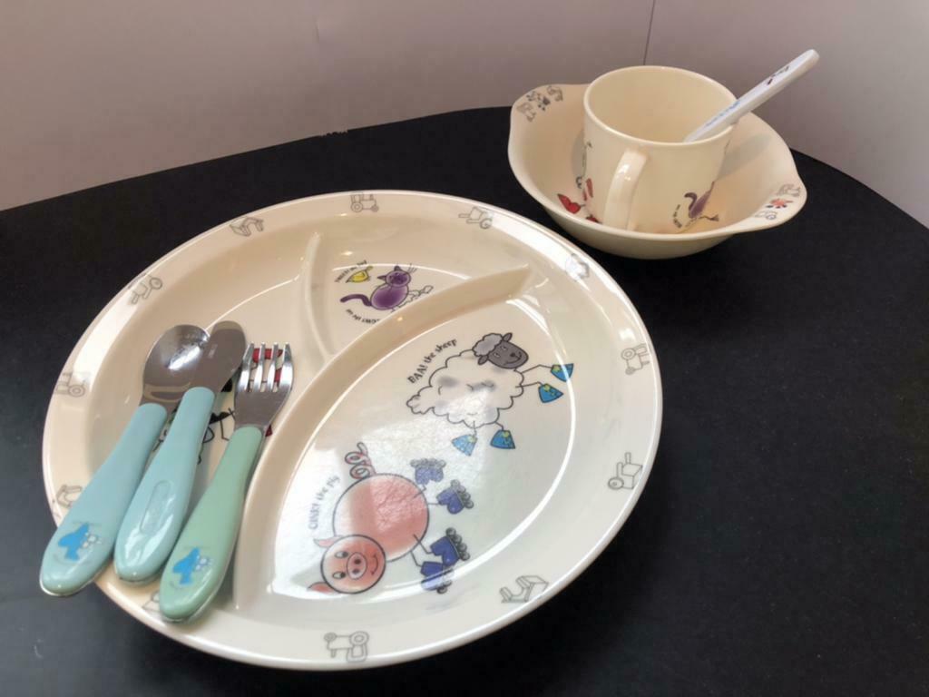 Melamine eetset, Kinderen en Baby's, Ophalen of Verzenden, Gebruikt
