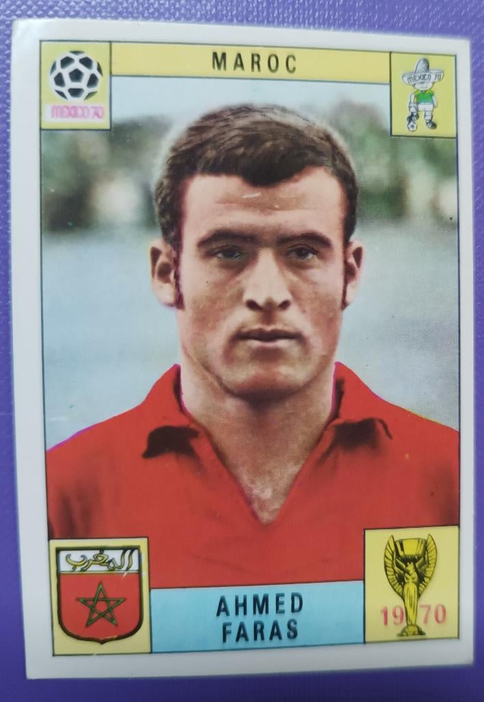 Carte Panini Coupe du monde de foot 1970 au Mexique 70 FARAS, Envoi, Image