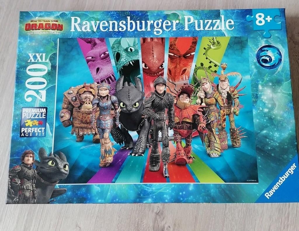 Puzzel 200 XXL How to train your dragon, Ophalen, Zo goed als nieuw