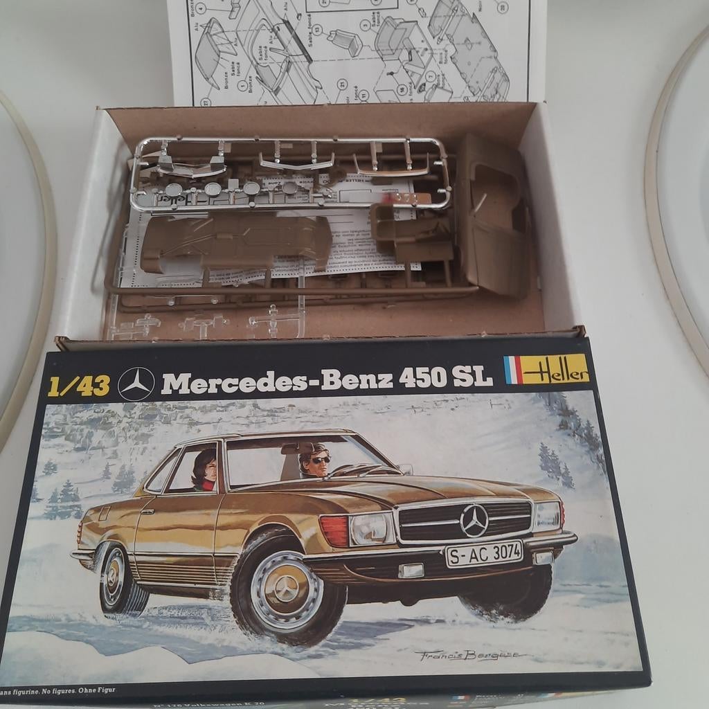 HELLER kit 1/43: MERCEDES BENZ 450SL*VINTAGE*NEW*, Hobby en Vrije tijd, Modelbouw | Auto's en Voertuigen, Nieuw, Auto, 1:32 tot 1:50