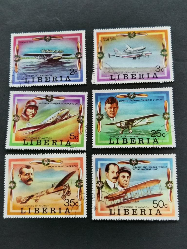 Liberia 1978 - reeks geschiedenis van de luchtvaart, Ophalen of Verzenden, Overige landen, Gestempeld