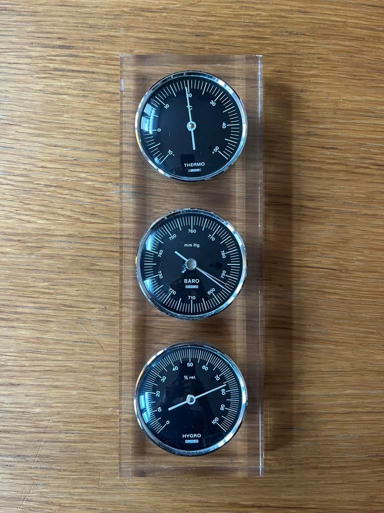 Vintage Sundo thermometer barometer hygrometer weerstation, Ophalen of Verzenden
