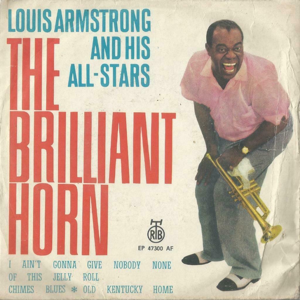 Louis Armstrong – The brilliant horn – Single - EP, Gebruikt, 7 inch, Ophalen of Verzenden, Jazz en Blues