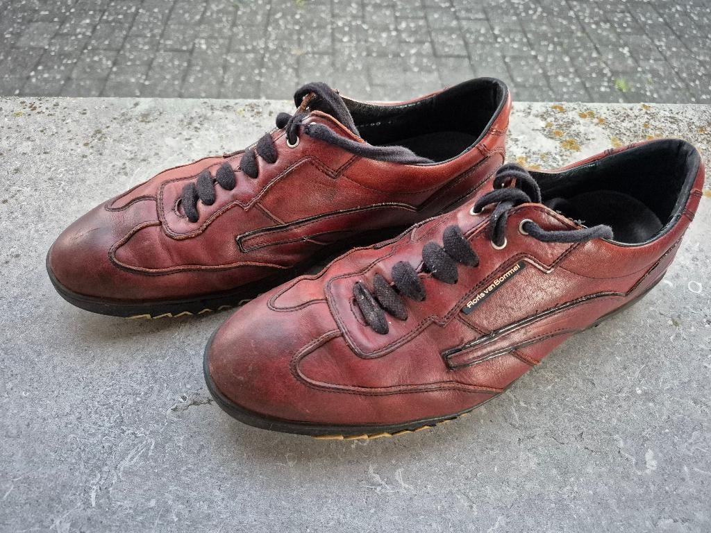 Schoen Floris van Bommel bruin leder maat 44,5, Ophalen, Bruin, Floris van Bommel, Gedragen