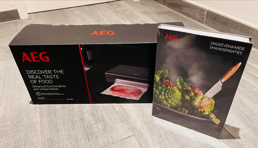 AEG vacuüm machine + kookboek NIEUW, Ophalen of Verzenden, Nieuw