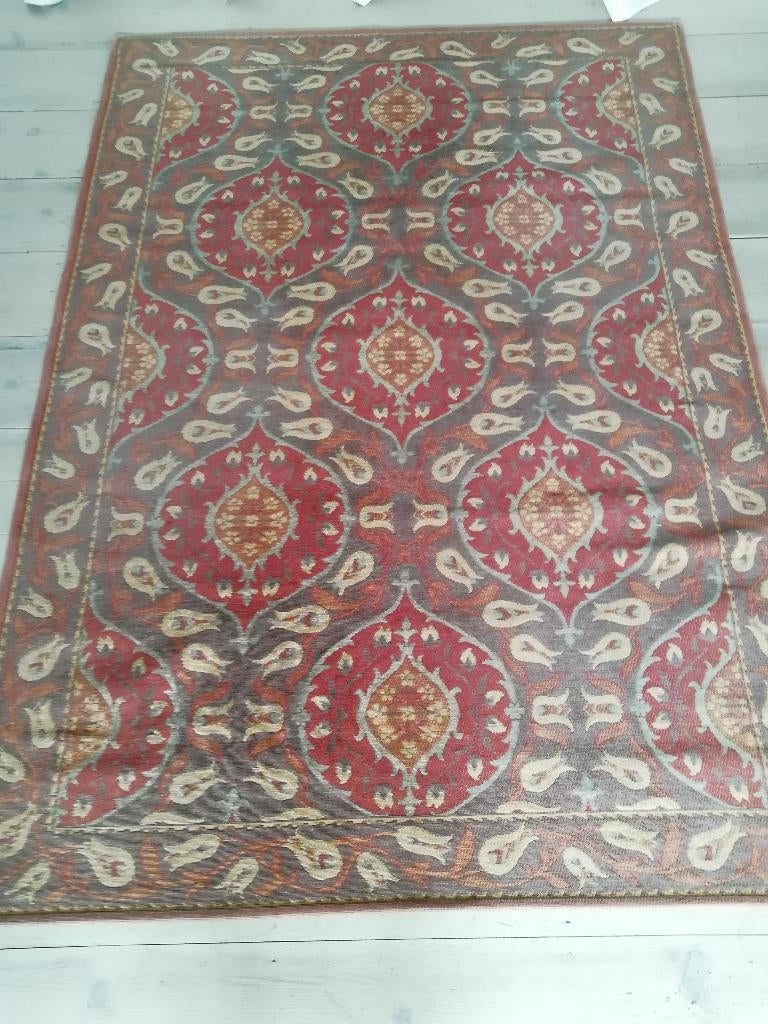 Katoenen tapijt met bloemen motief, Huis en Inrichting, Stoffering | Tapijten en Vloerkleden, Gebruikt, 100 tot 150 cm, Klassiek
