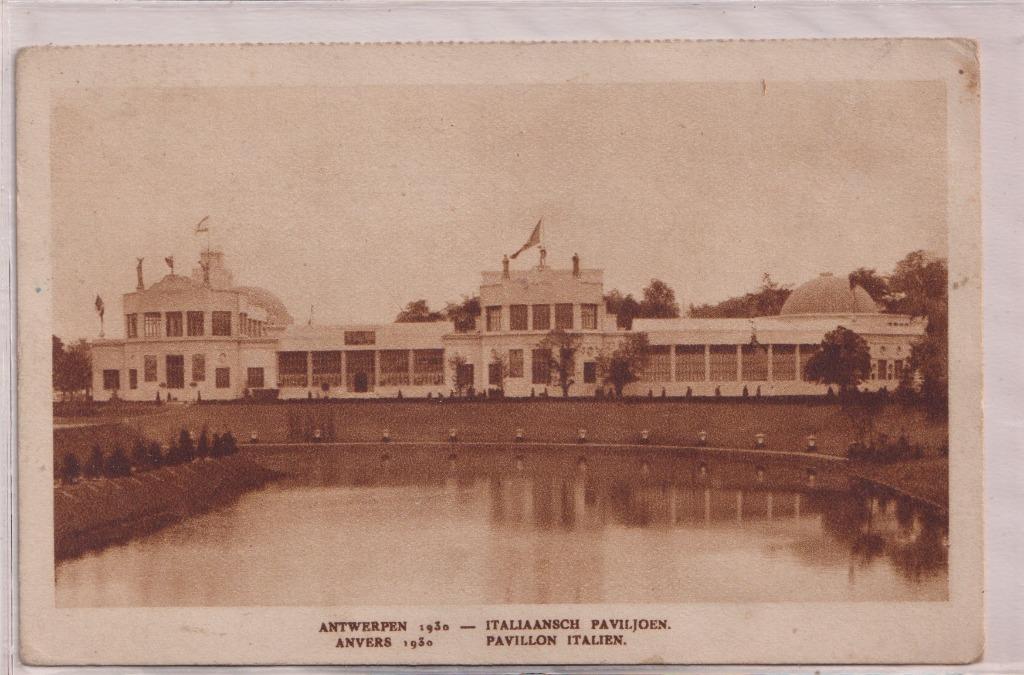 Postkaart – Wereldtentoonstelling 1930 – Italiaanse paviljoe, Ophalen of Verzenden, 1920 tot 1940, Ongelopen, Antwerpen