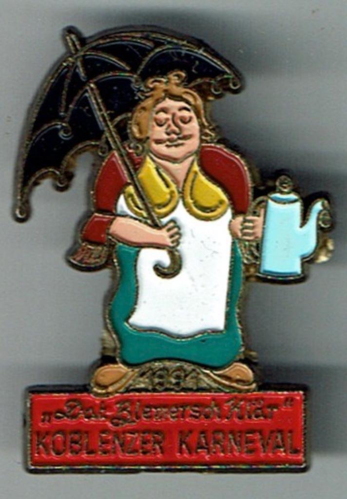 Épinglette de carnaval Coblence Allemagne 1991, Envoi, Comme neuf, Autres sujets/thèmes, Insigne ou Pin's