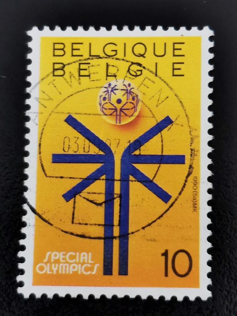 Belgique 1990 - Sports - Special Olympics, Enlèvement ou Envoi, Affranchi, Sport