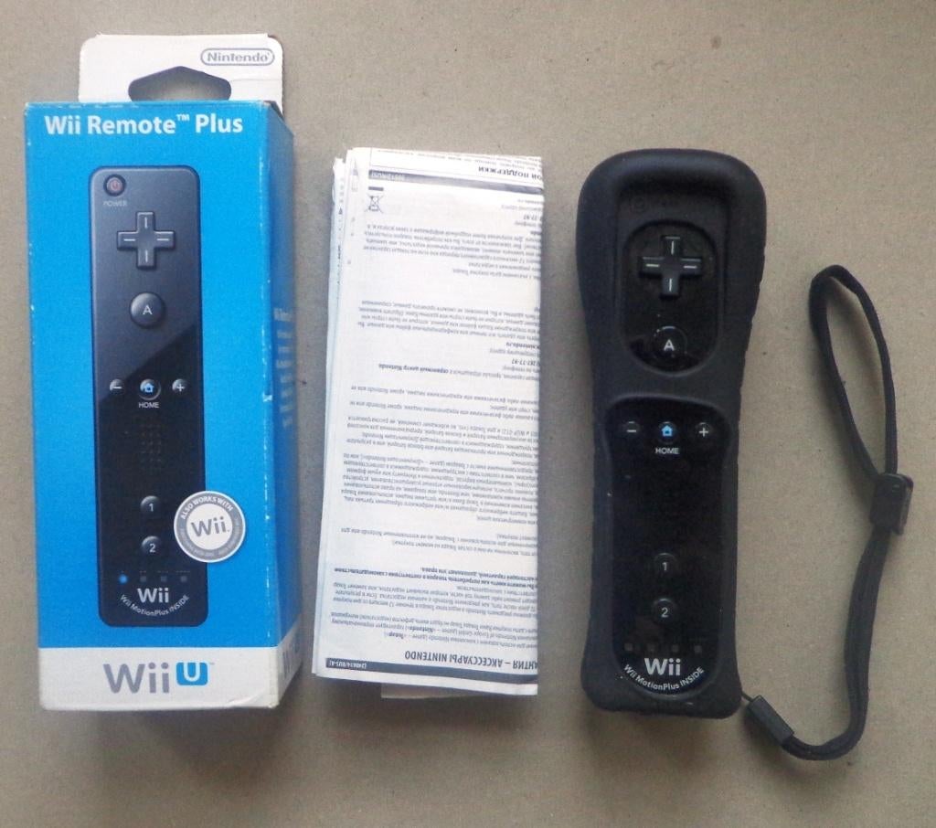 Remote Motion Plus Controller Zwart in doosje, Games en Spelcomputers, Ophalen of Verzenden, Zo goed als nieuw