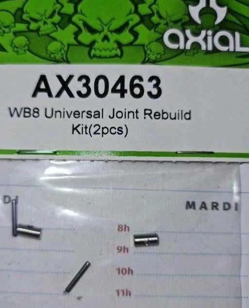 AX30463 rebuild kit WB8 aandrijfassen – Axial SCX10, Elektro, Nieuw, Ophalen of Verzenden, Schaal 1:10