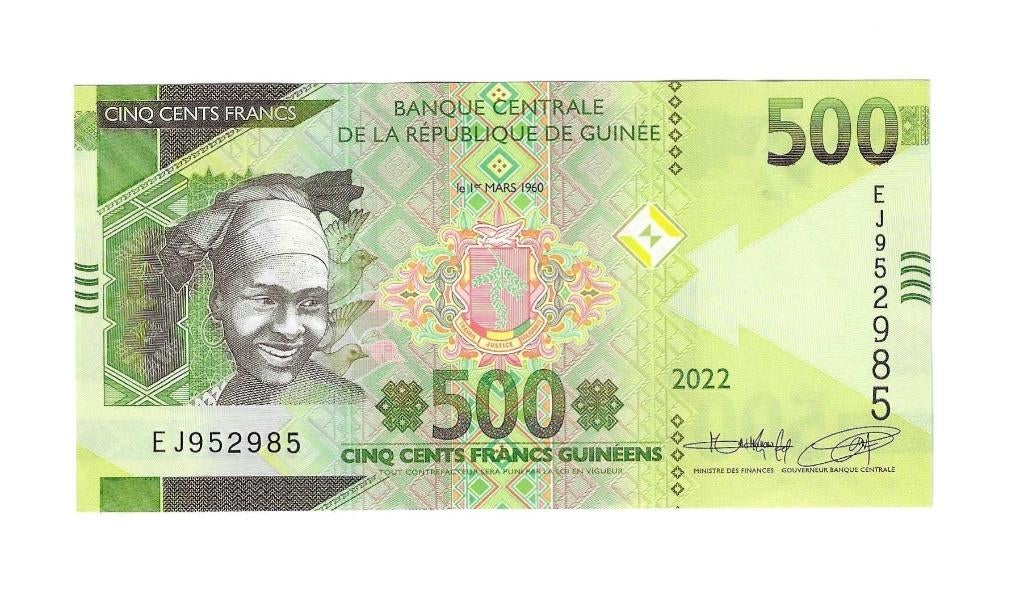 Guinée, 500 Francs 2022, UNC., Timbres & Monnaies, Billets de banque | Afrique, Enlèvement ou Envoi, Autres pays, Billets en vrac