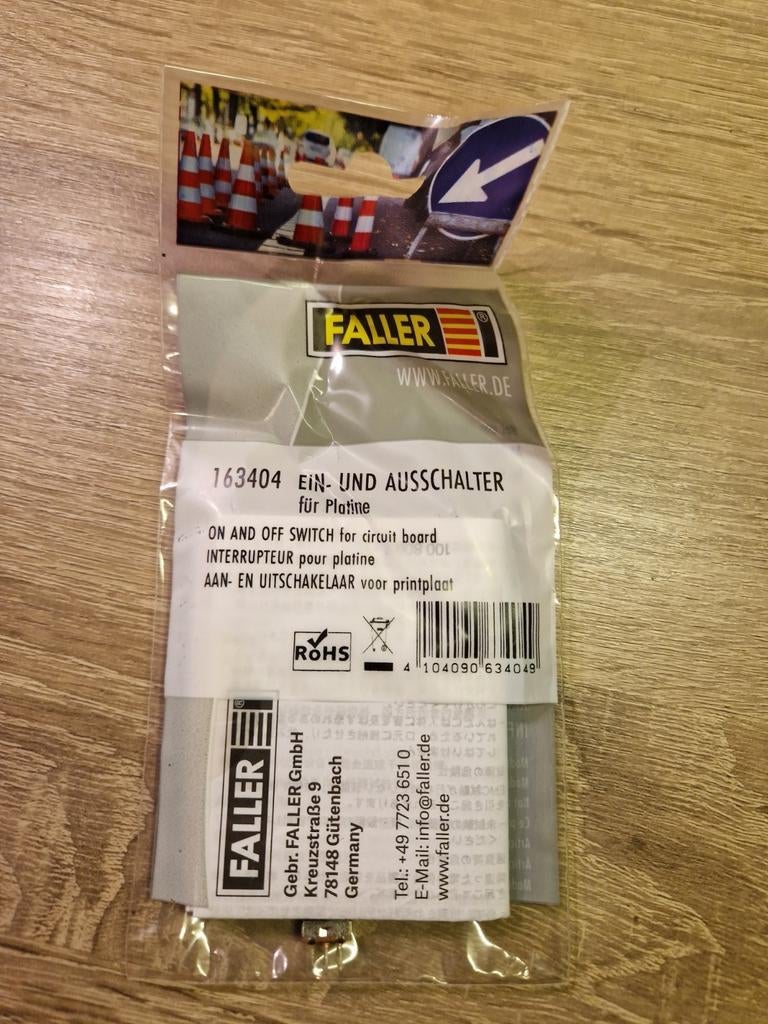 Faller 163404 aan uit schakelaar voor printplaat, Ophalen of Verzenden, Nieuw