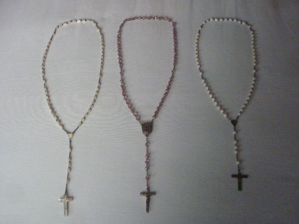 3 Paternosters - Rozenkrans met Kruis, Ophalen of Verzenden