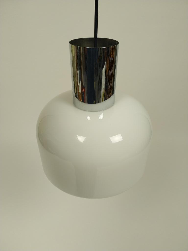 Duitse Glazen Hanglamp van Glashütte Limburg, 1965, Moins de 50 cm, Enlèvement ou Envoi, Verre, Vintage