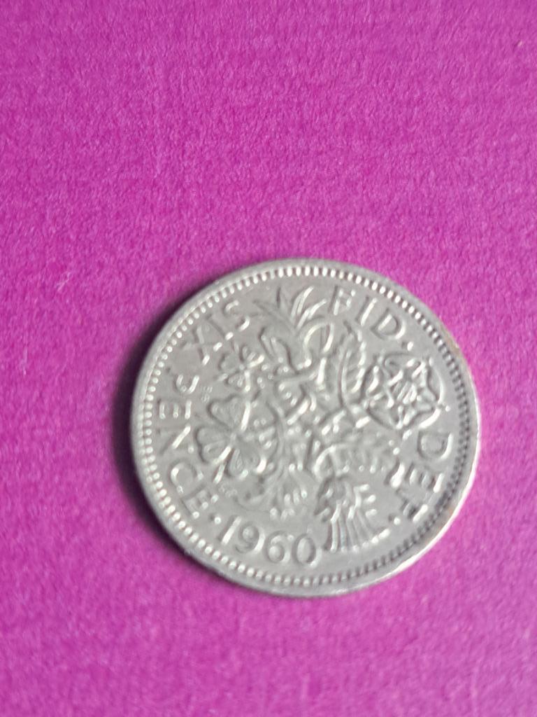 1960 Angleterre 6 pence Elizabeth II, Envoi, Autres pays, Monnaie en vrac