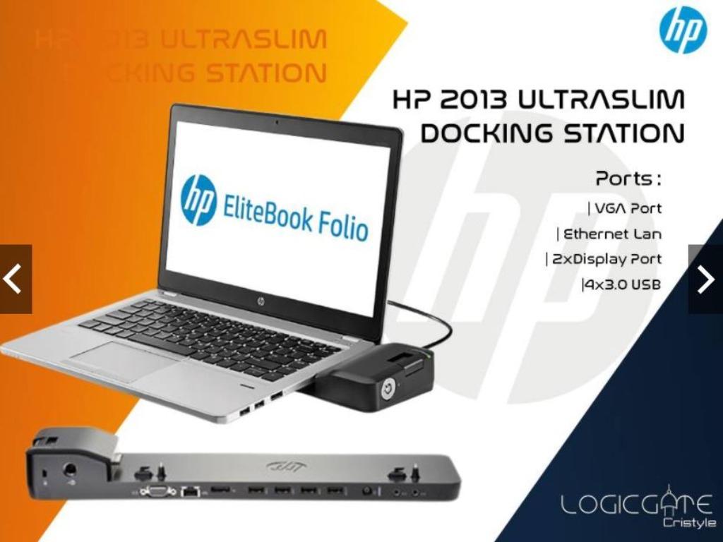 DOCKING STATION D ACCUEIL HP ULTRASLIM ORIGINAL, Informatique & Logiciels, Stations d'accueil, Comme neuf, Station d'accueil, Portable