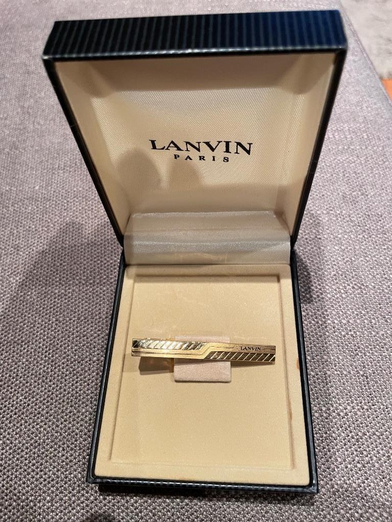 Marque Lanvin: pince à cravatte dorée, Enlèvement, Comme neuf