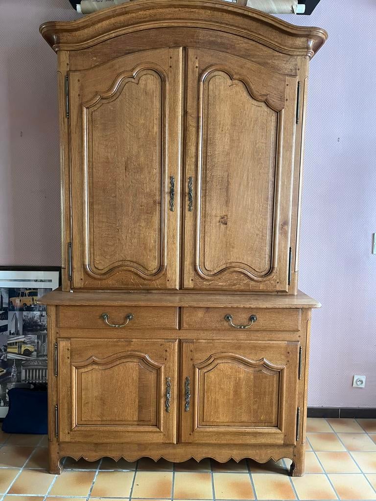 Grote massief eikenhouten kast, Huis en Inrichting, Ophalen, Gebruikt, 200 cm of meer, 150 tot 200 cm