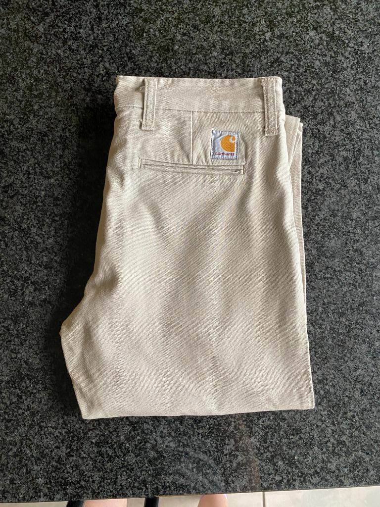 Beige broek Carhartt WIP 30/34, Enlèvement ou Envoi, Beige, Carhartt, Comme neuf