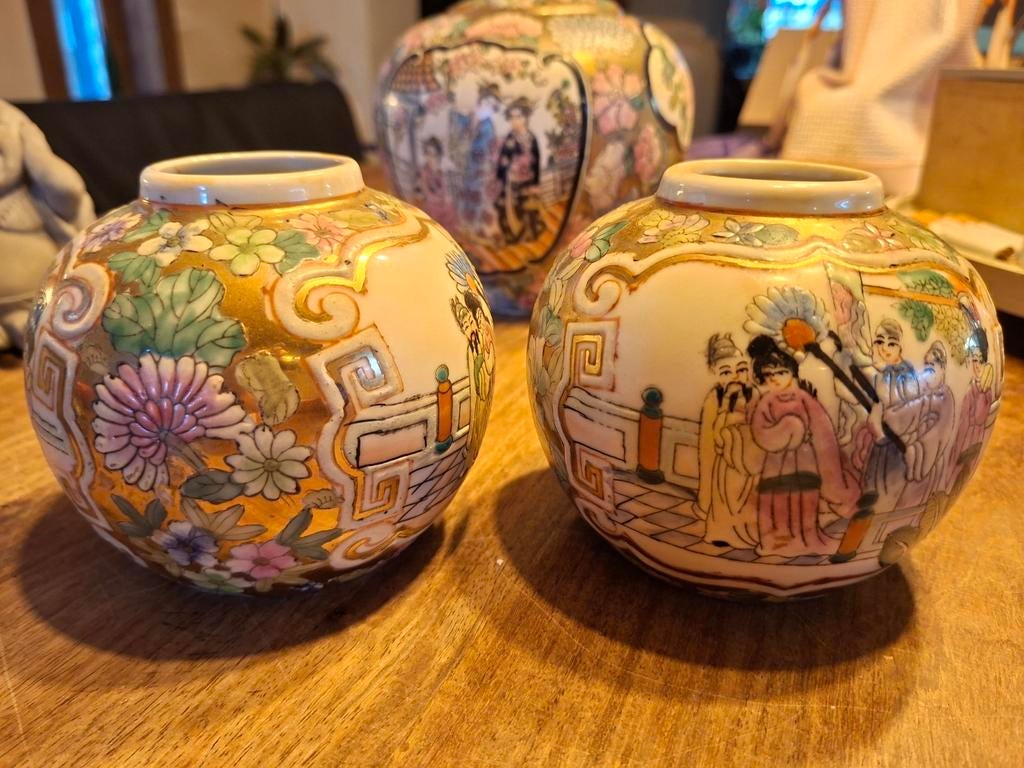 2 oude chinese voorraadpotjes, Antiek en Kunst, Ophalen of Verzenden