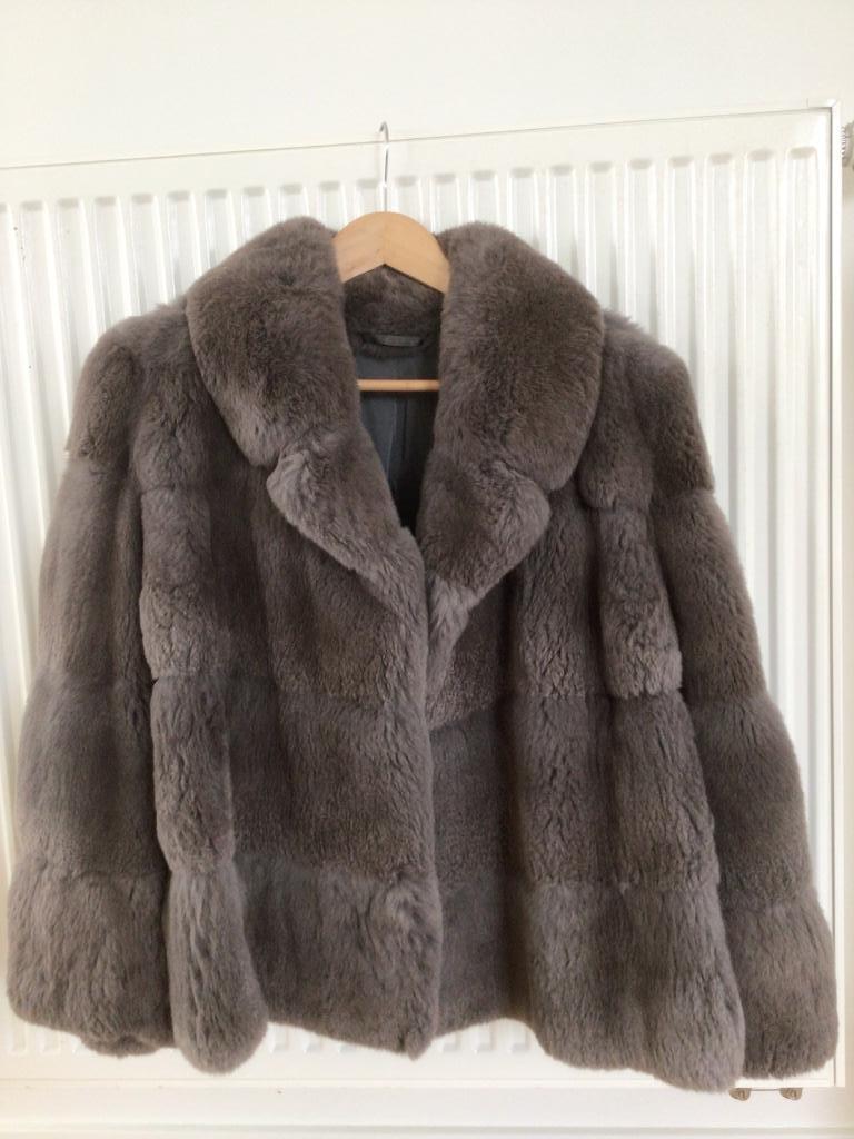 Jas pels, Kleding | Dames, Ophalen, Maat 42/44 (L), Zo goed als nieuw, Grijs