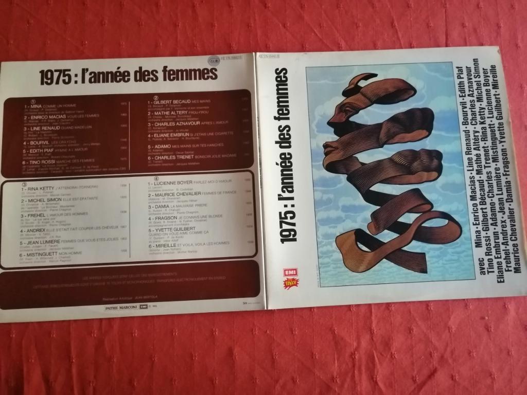 2 vinyls LP 33T 1975 l'année des femmes Edith Piaf - Line Re, Enlèvement ou Envoi, Utilisé