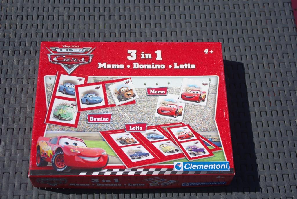 Bordspel 3 in 1 Cars Disney, Een of twee spelers, Ophalen of Verzenden, Gebruikt, Clementoni
