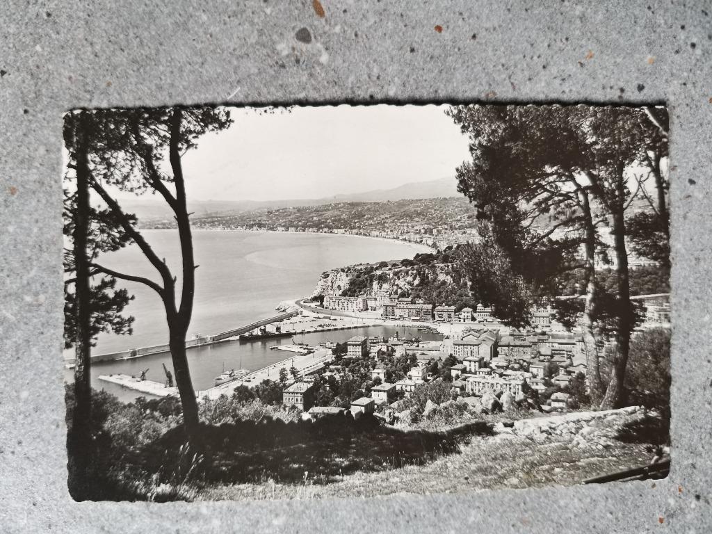 carte postale ancienne Nice petit format - Plage Grimaldi, Enlèvement ou Envoi, 1940 à 1960, Affranchie, France