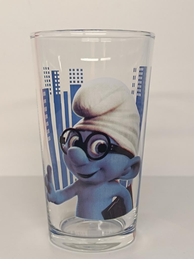 Smurfen Peyo Brilsmurf 2011 glas, Verzamelen, Smurfen, Ophalen of Verzenden, Brilsmurf