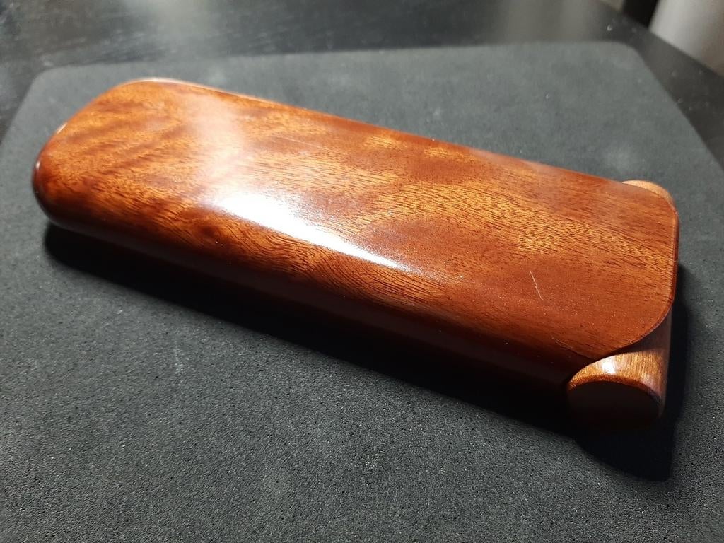 Etui a cigares pour 3cigares en bois d’acajou, Collections, Enlèvement ou Envoi, Comme neuf