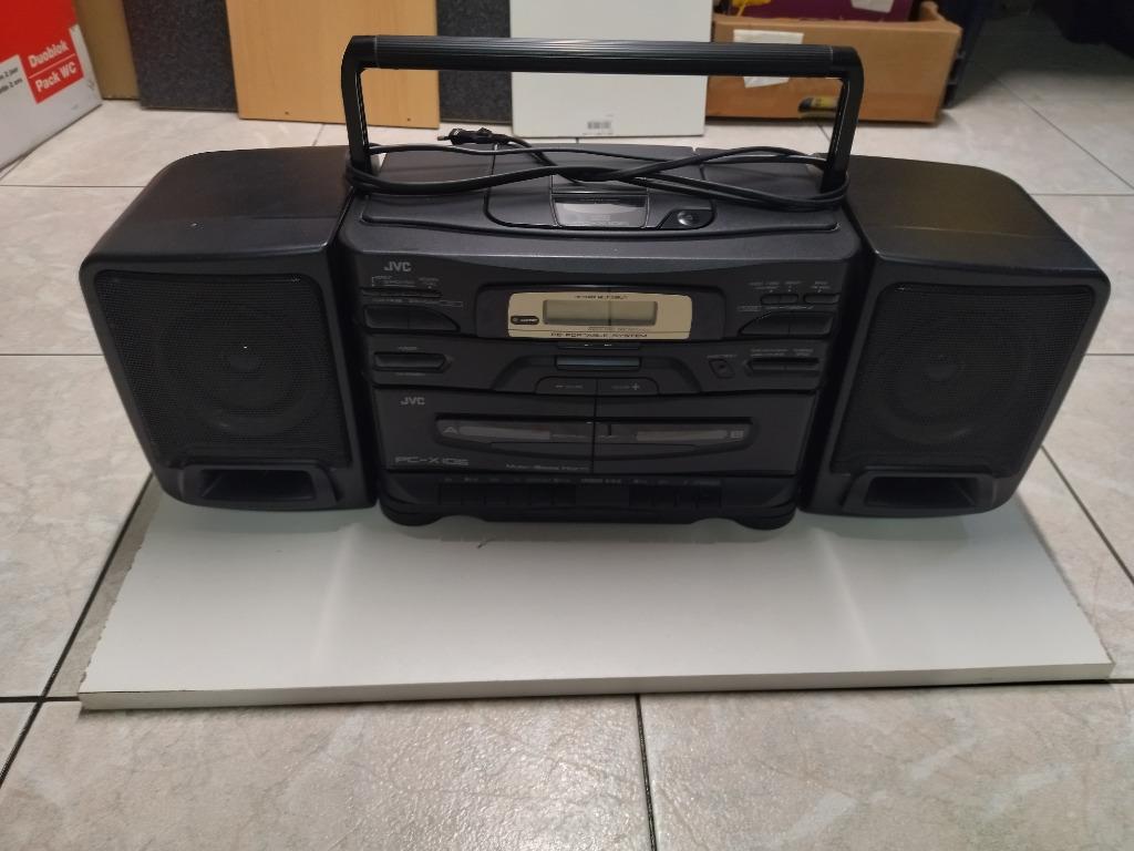 Radio-cassette portable JVC, Enlèvement, Utilisé, Radio, Avec lecteur de CD